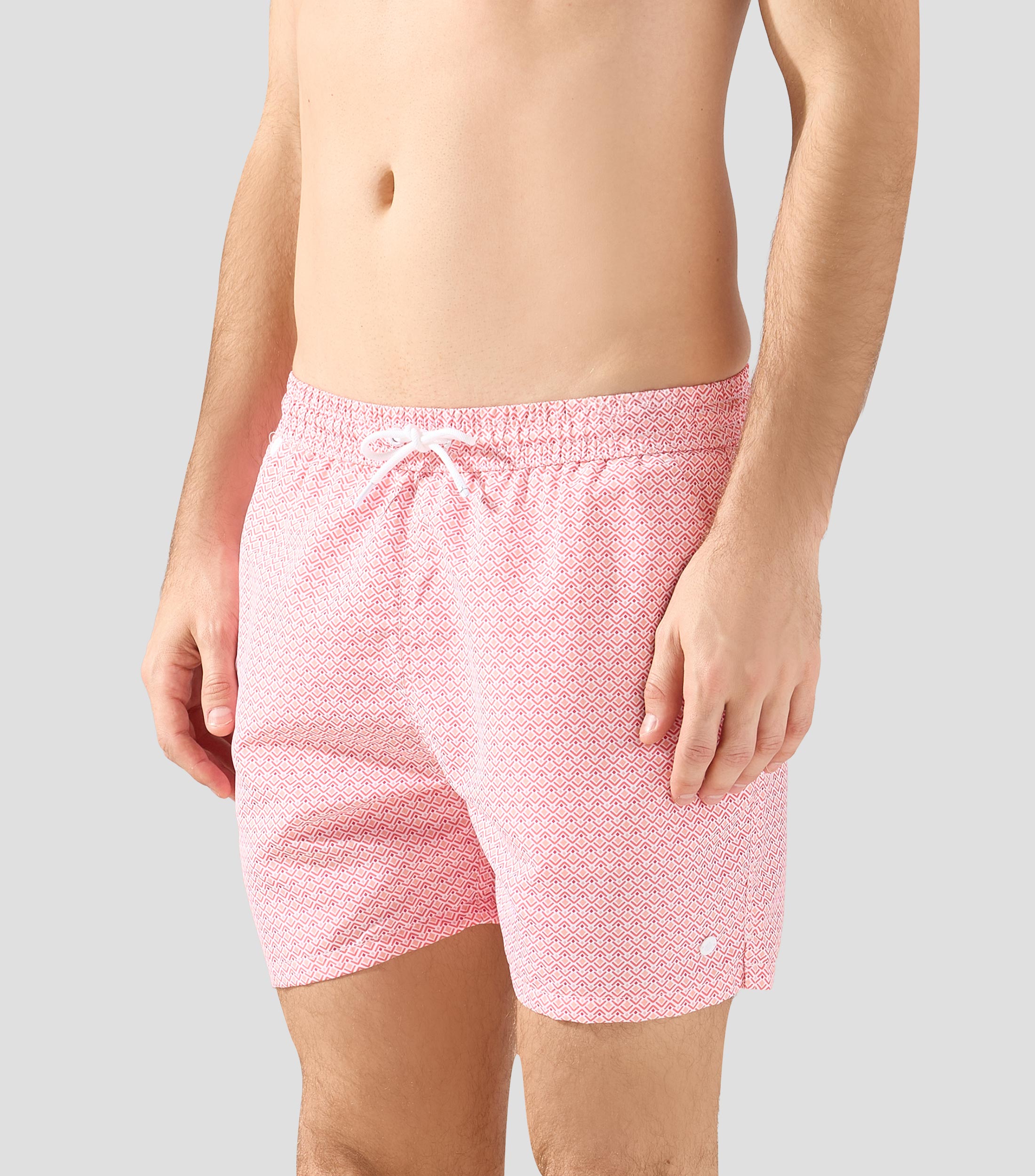Traje de baño corto con estampado Hombre